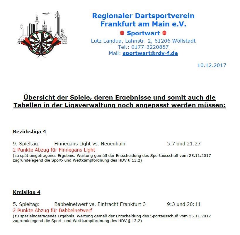 anpassung ergerbnisse