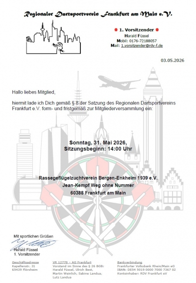 Einladung zur Mitgliederversammlung 2026